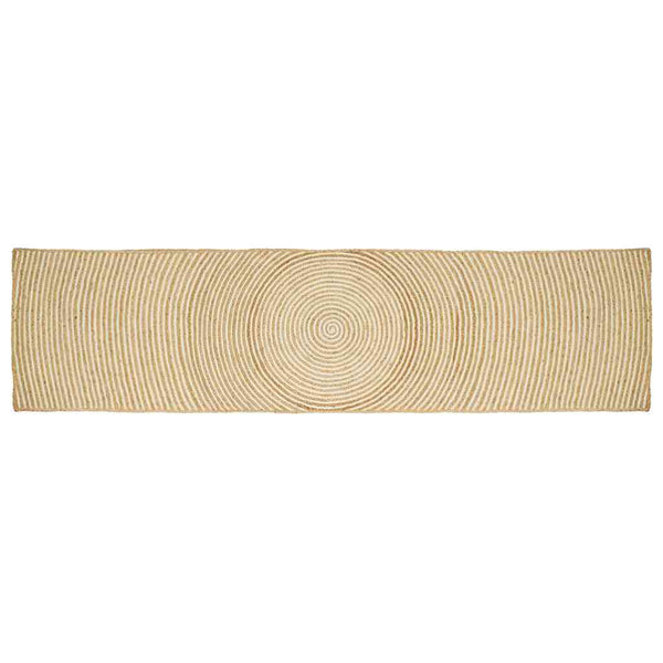 Jute Teppich Natur Weiß 60x400 cm