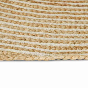 Jute Teppich Natur Weiß 80x300 cm