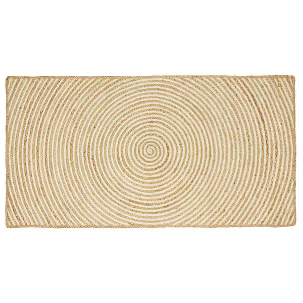 Jute Teppich Natürlich Weiß 100x200 cm