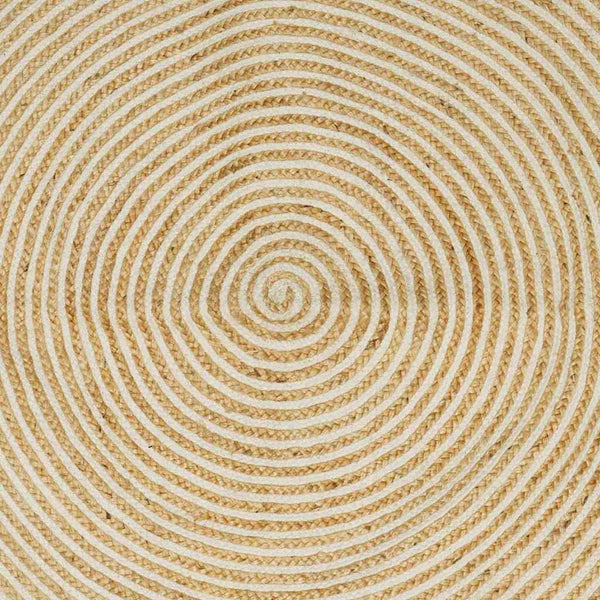 Jute Teppich Natur Weiß 140x200 cm