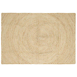 Jute Teppich Natur Weiß 140x200 cm