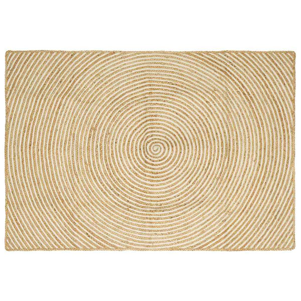 Jute Teppich Natur Weiß 140x200 cm