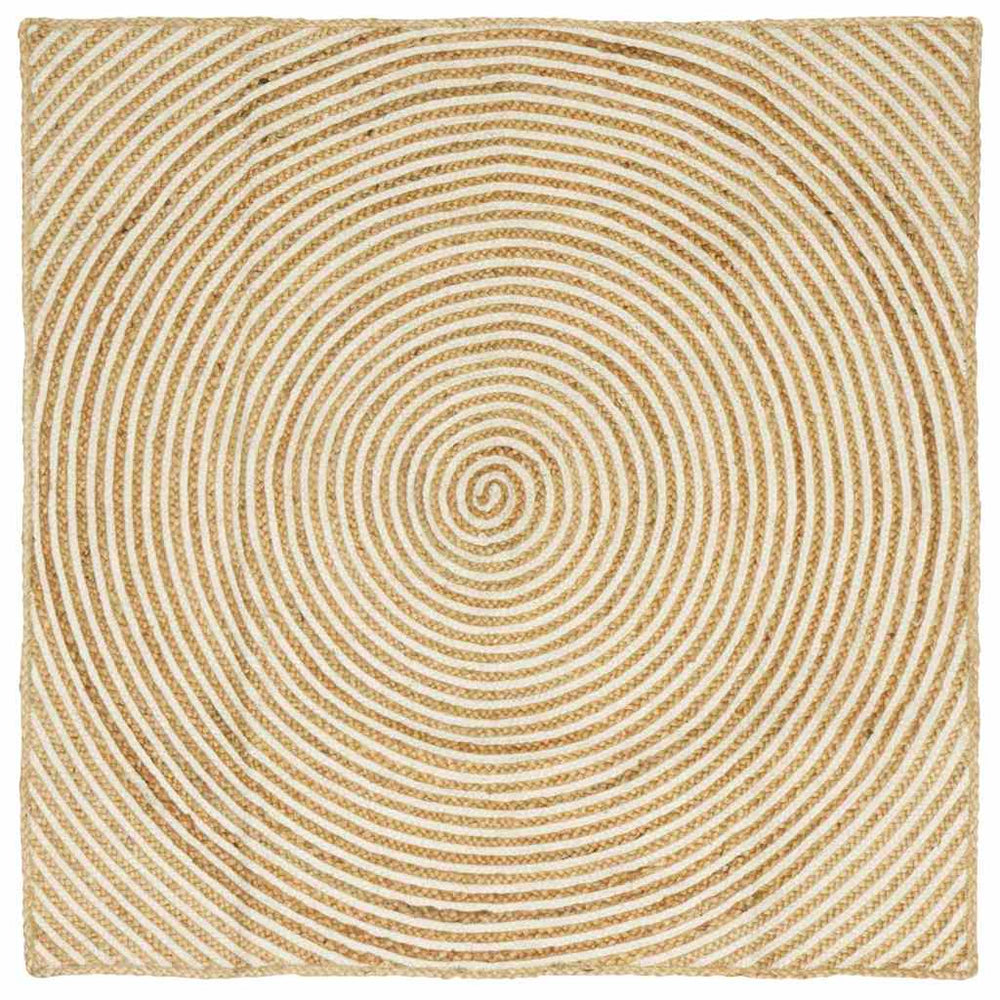 Runder Jute Teppich Natur/Weiß 160cm