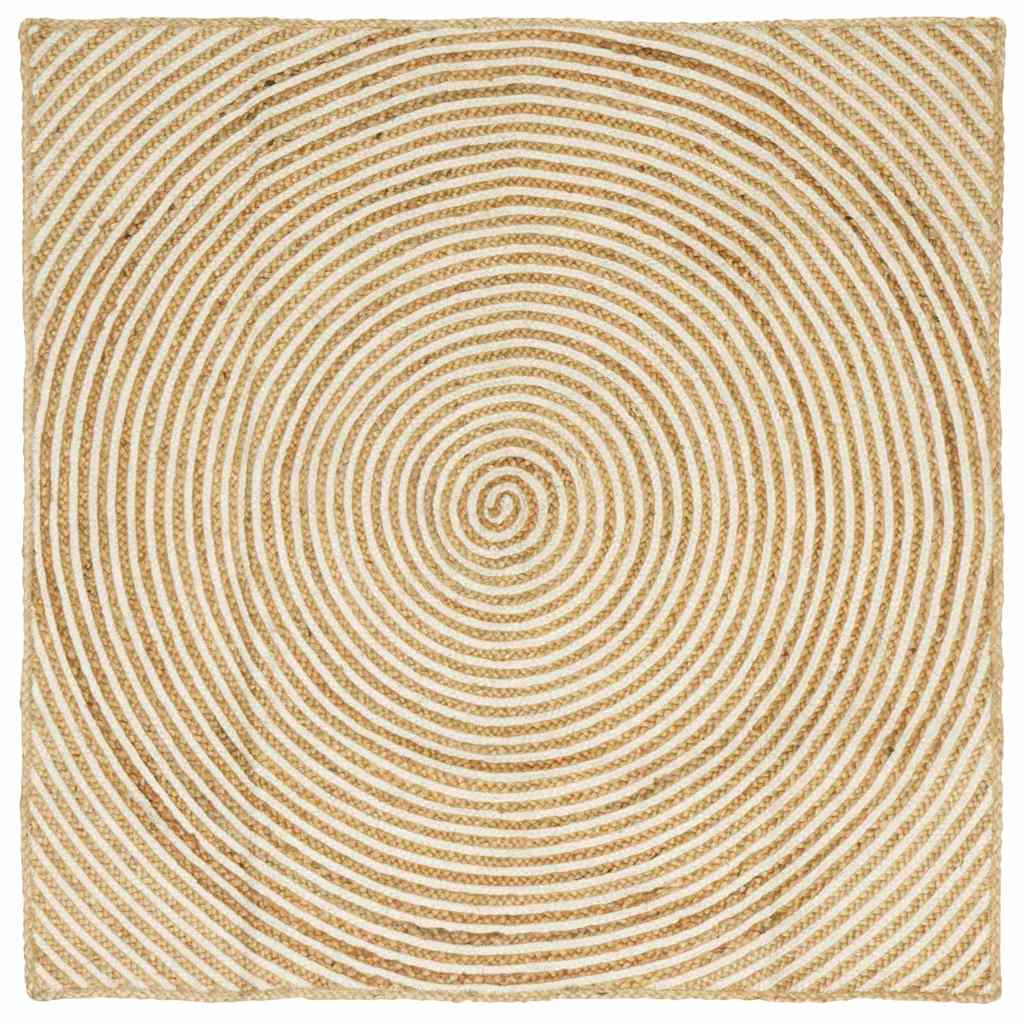 Runder Jute Teppich Natur/Weiß 160cm