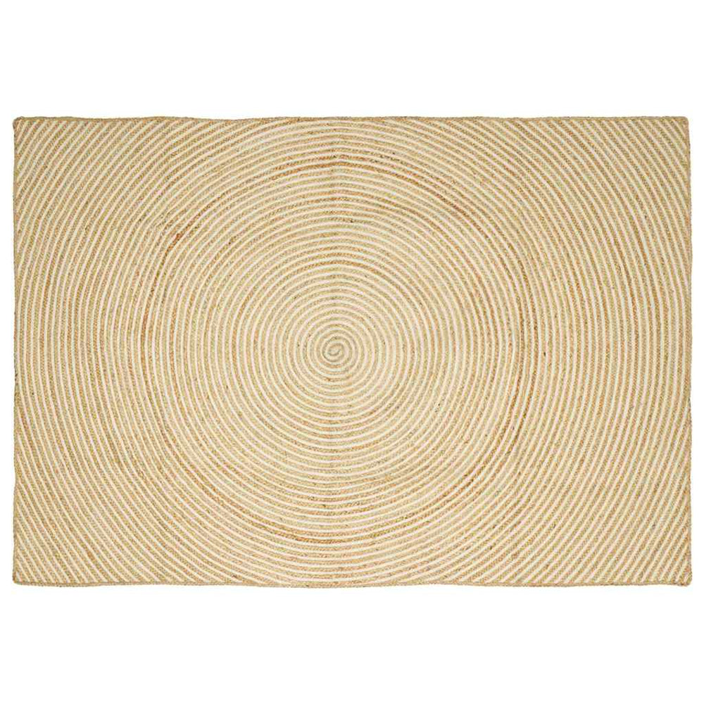 Natur Jute Teppich Weiß 200x290 cm