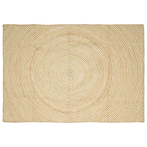 Natur Jute Teppich Weiß 200x290 cm