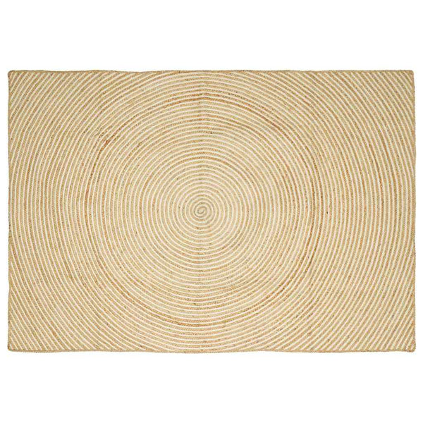 Natur Jute Teppich Weiß 200x290 cm