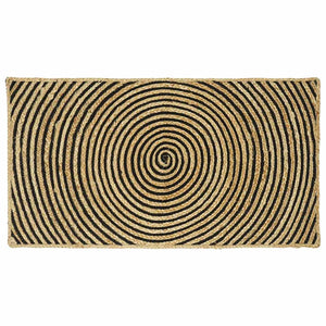 Jute Teppich Natürlich Schwarz 60x110 cm