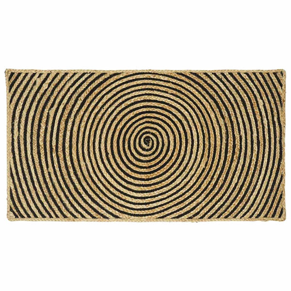 Jute Teppich Natürlich Schwarz 60x110 cm