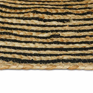 Jute Teppich Natur/Schwarz 60x200 cm