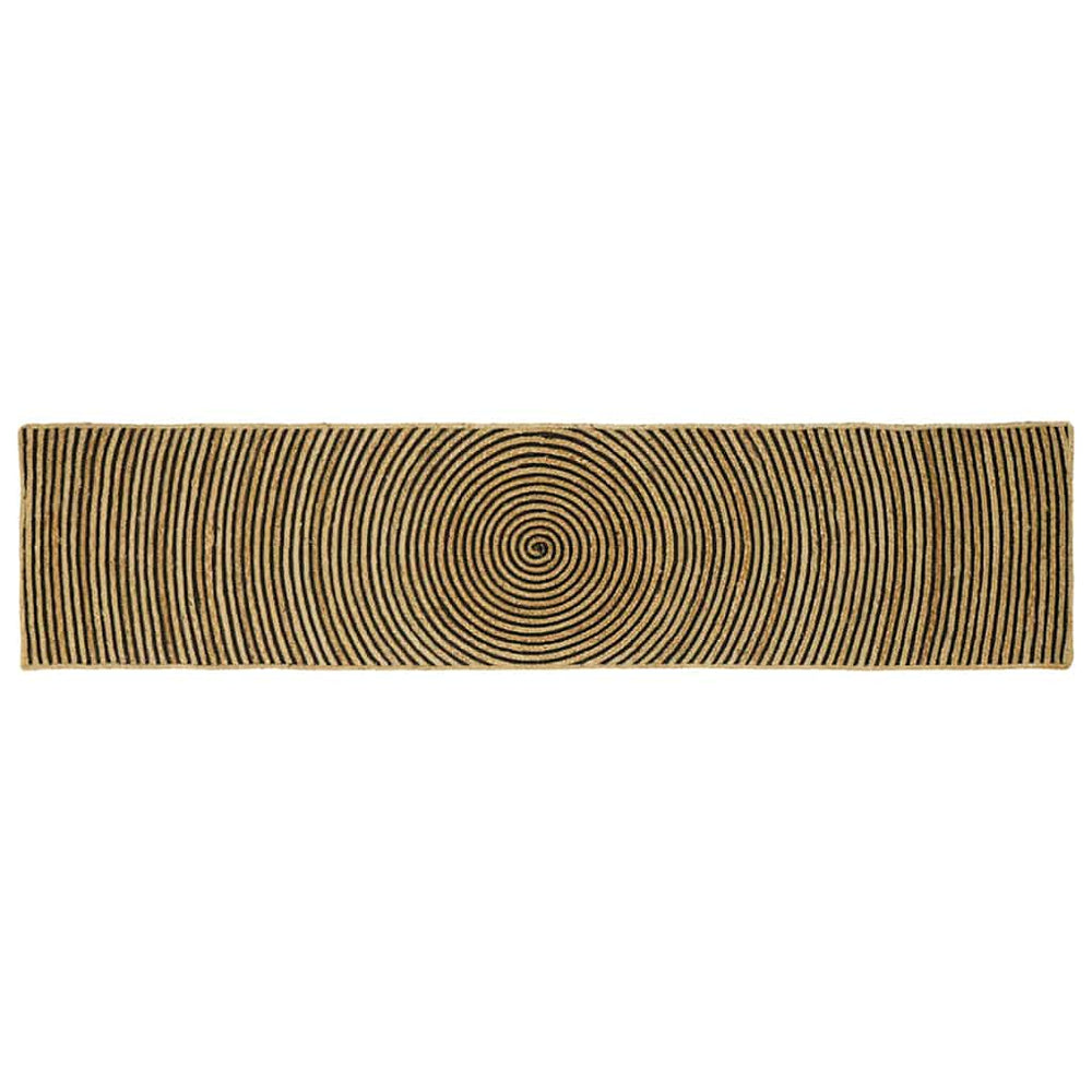 Jute Teppich Natur/Schwarz 60x200 cm