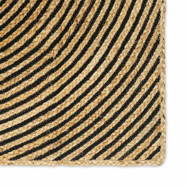 Jute Teppich Natur Schwarz 60x300 cm