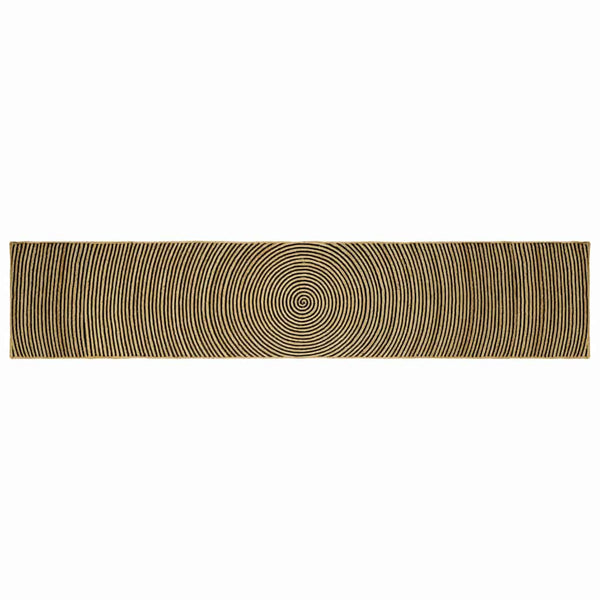 Jute Teppich Natur Schwarz 60x400 cm