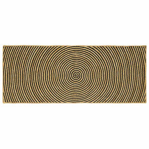 Jute Teppich Natur Schwarz 80x200 cm