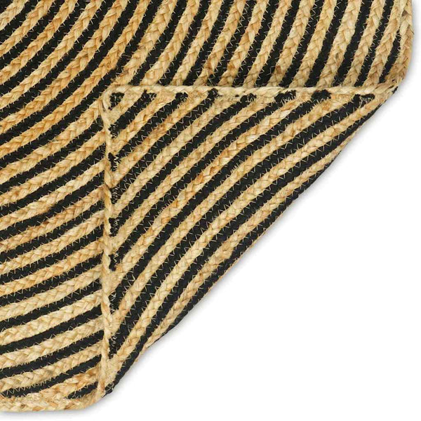Jute Teppich Natur/Schwarz 80x250cm