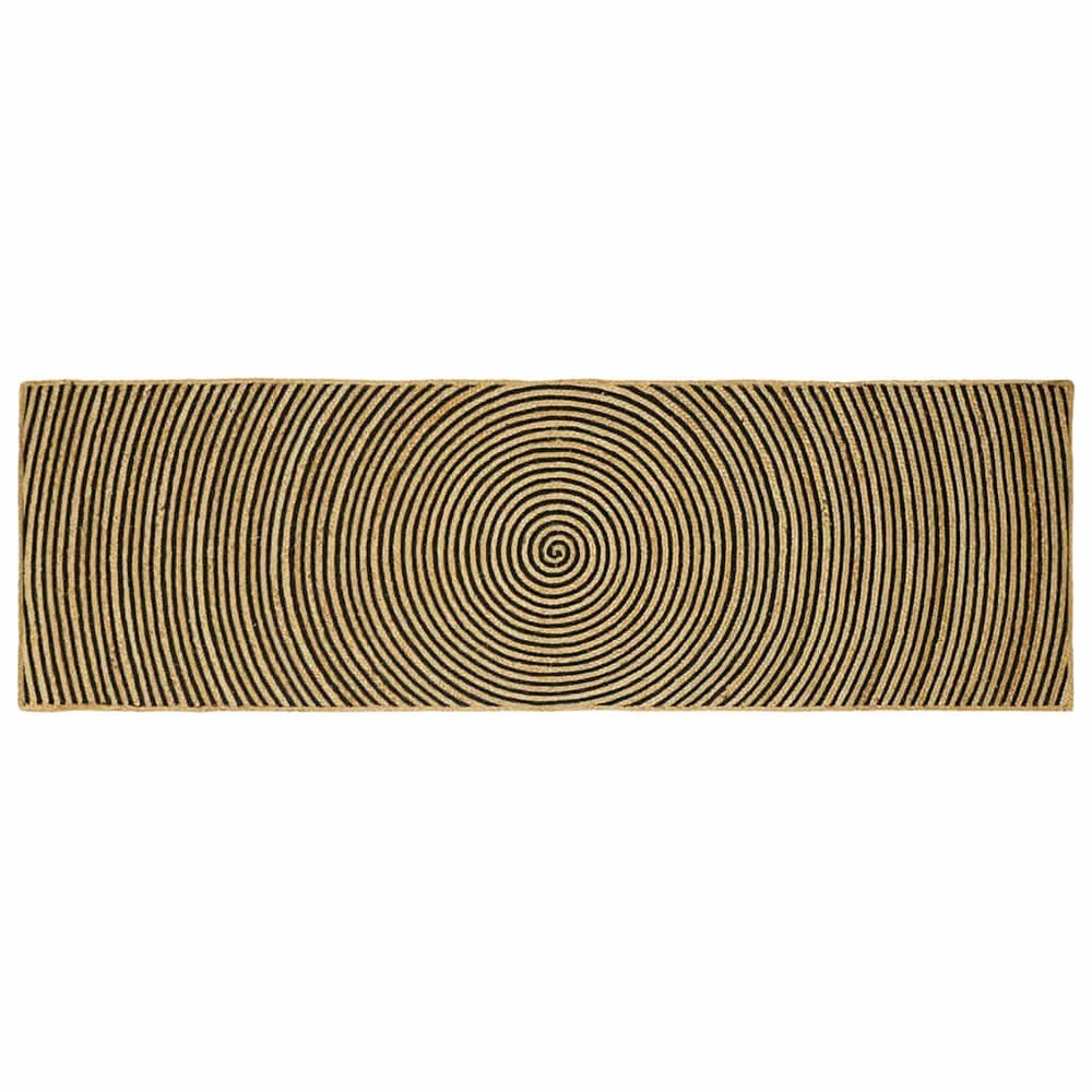 Jute Teppich Natur/Schwarz 80x250cm