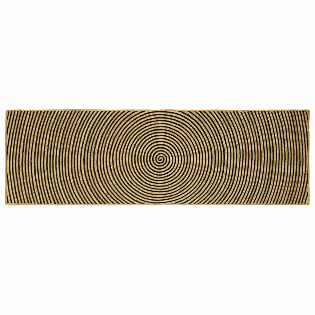 Jute Teppich Natur/Schwarz 80x250cm