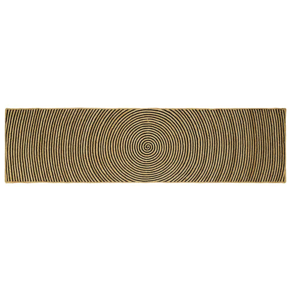 Jute Teppich Natur/Schwarz 80x300 cm