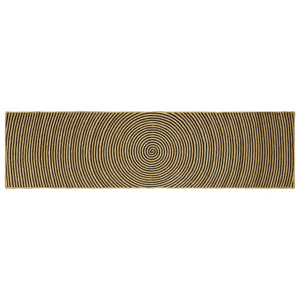 Jute Teppich Natur/Schwarz 80x300 cm