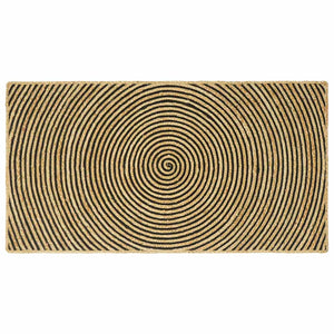 Jute Teppich Natur/Schwarz 100x200 cm