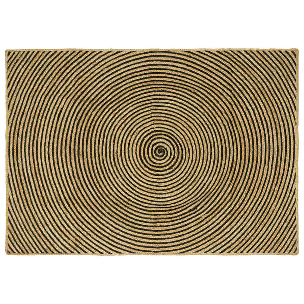 Jute Teppich Natur/Schwarz 140x200 cm