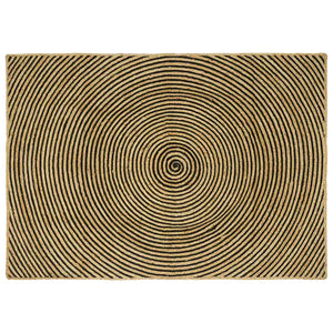 Jute Teppich Natur/Schwarz 140x200 cm