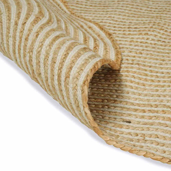 Jute Teppich Natur Weiß 100x152 cm