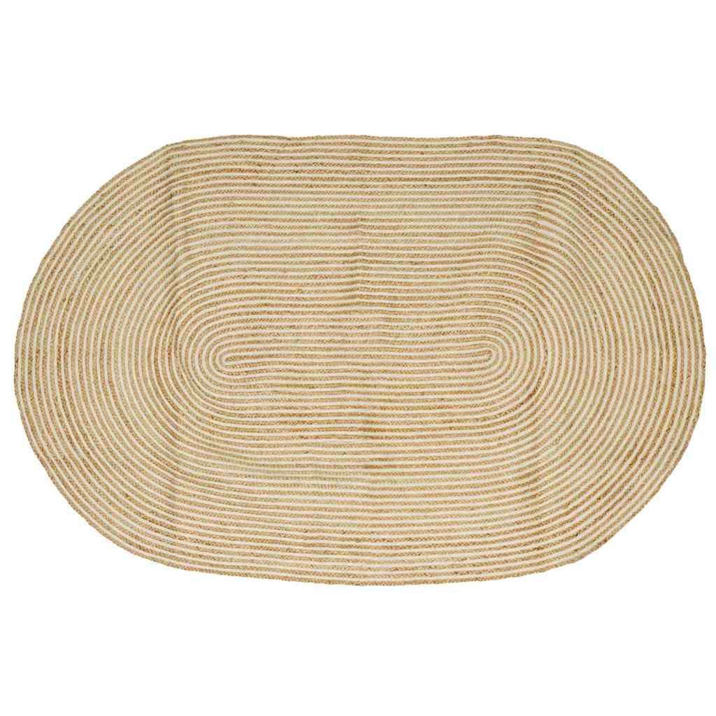 Jute Teppich Natur/Weiß 152x245 cm