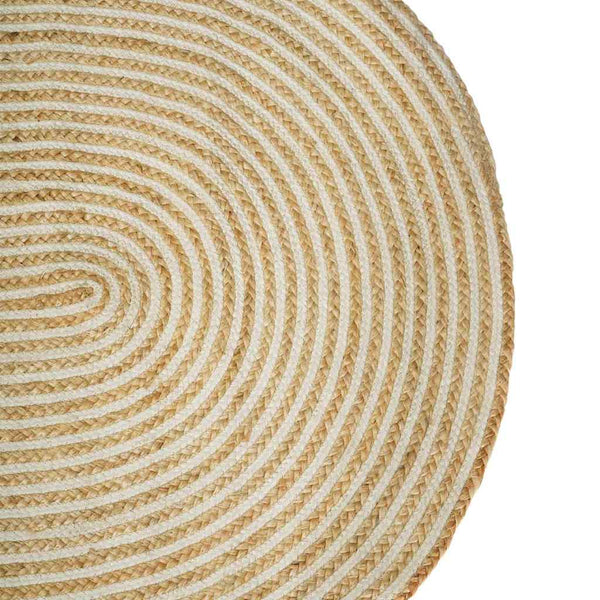 Jute Teppich Natur Weiß 205x305 cm