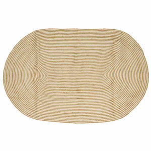 Jute Teppich Natur Weiß 205x305 cm