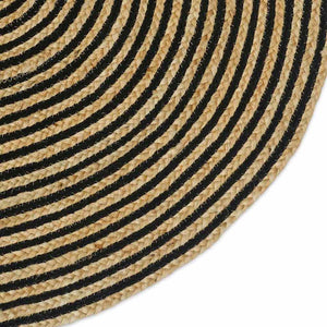 Jute Teppich Natur/Schwarz 100x152 cm