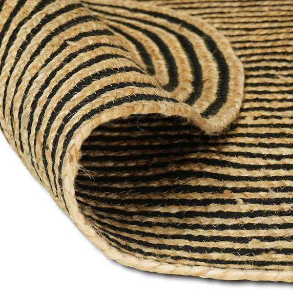 Jute Teppich Natur/Schwarz 122x183cm
