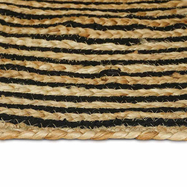 Jute Teppich Natur/Schwarz 122x183cm