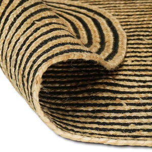 Jute Teppich Natur/Schwarz 205x305 cm