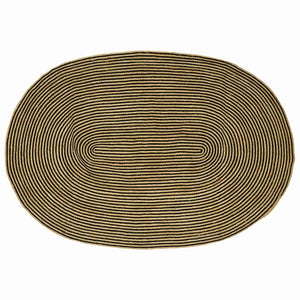 Jute Teppich Natur/Schwarz 205x305 cm