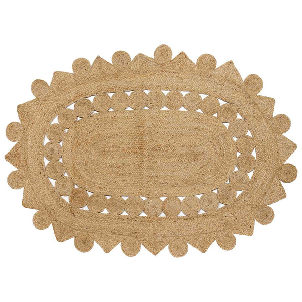 Jute Teppich Braun 100x152 cm
