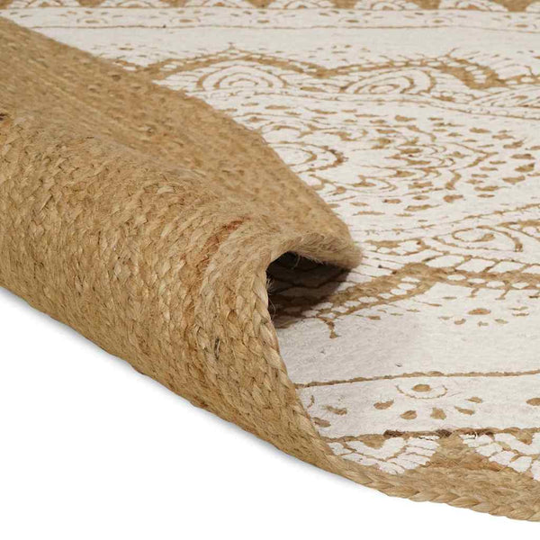 Jute Teppich Floral Natur 152x245cm
