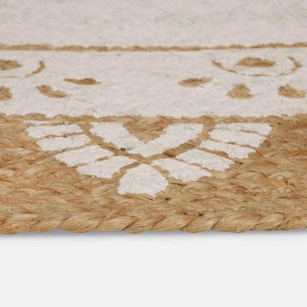 Jute Teppich Floral Natur 152x245cm