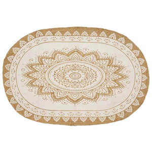 Jute Teppich Floral Natur 152x245cm