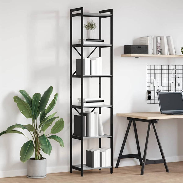 Bücherregal Grau Sonoma 189,5cm hoch