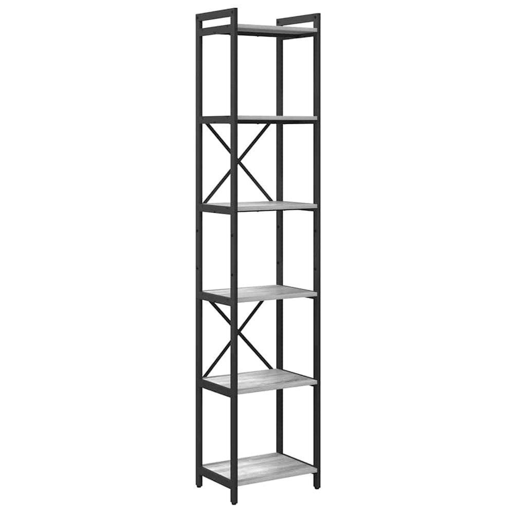 Bücherregal Grau Sonoma 189,5cm hoch