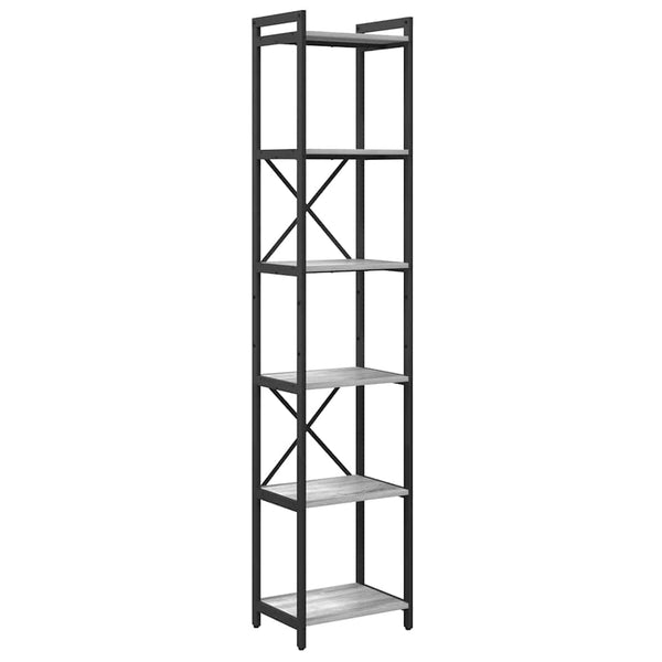 Bücherregal Grau Sonoma 189,5cm hoch