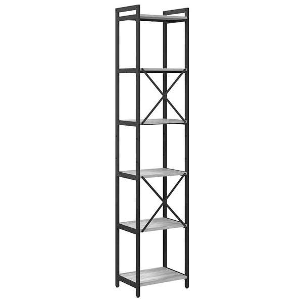 Bücherregal Grau Sonoma 189,5cm hoch