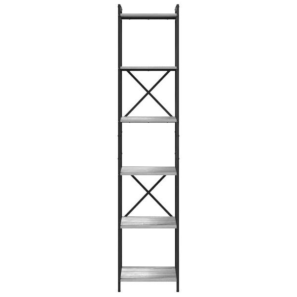 Bücherregal Grau Sonoma 189,5cm hoch