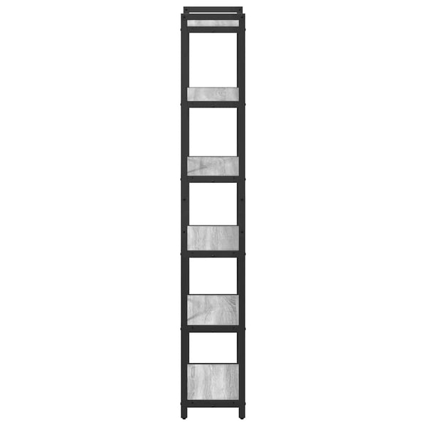 Bücherregal Grau Sonoma 189,5cm hoch