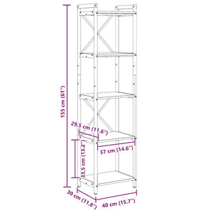 Bücherregal Artisan Eiche 155 cm