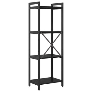 Bücherregal Schwarz Eichenoptik 119 cm