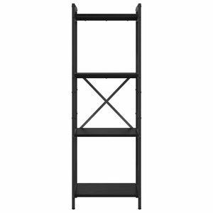 Bücherregal Schwarz Eichenoptik 119 cm