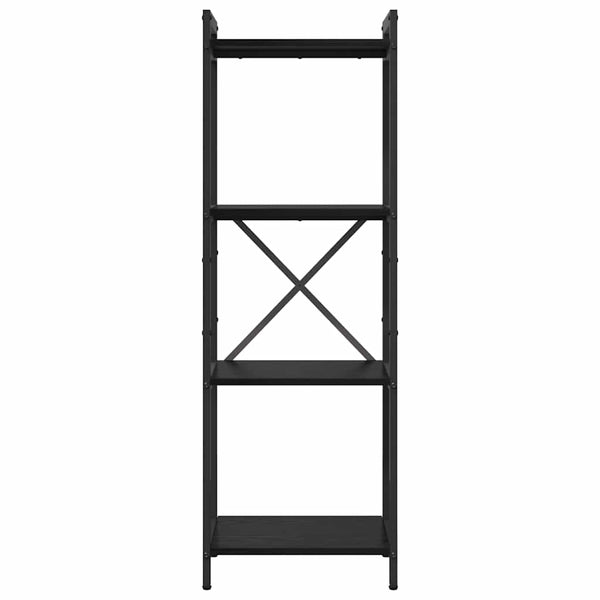 Bücherregal Schwarz Eichenoptik 119 cm