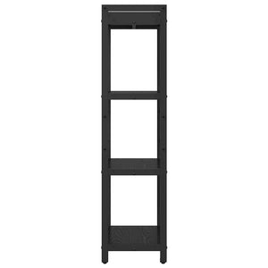 Bücherregal Schwarz Eichenoptik 119 cm